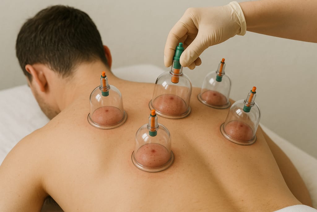 Professional Hijama cupping therapy session at Aspire Wellness DHA Karachi